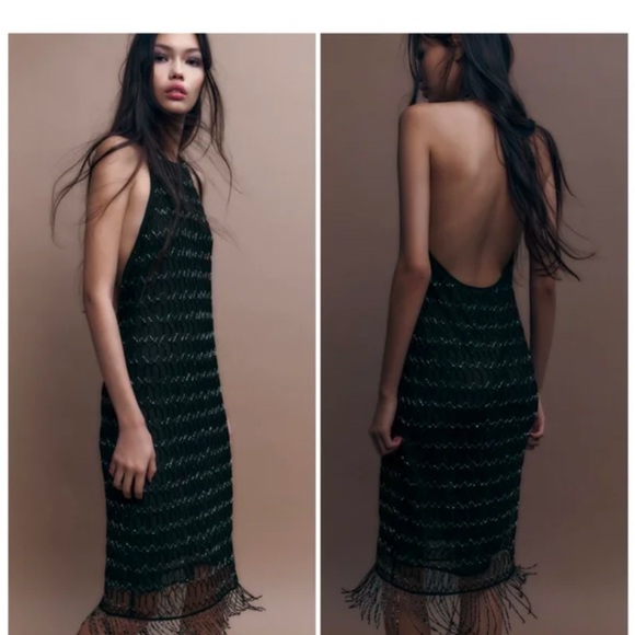 Zara Black Embroidered and Beaded
Fringe Midi Dress
$70 Size: S
Zara
NWT - Picture 2 of 5